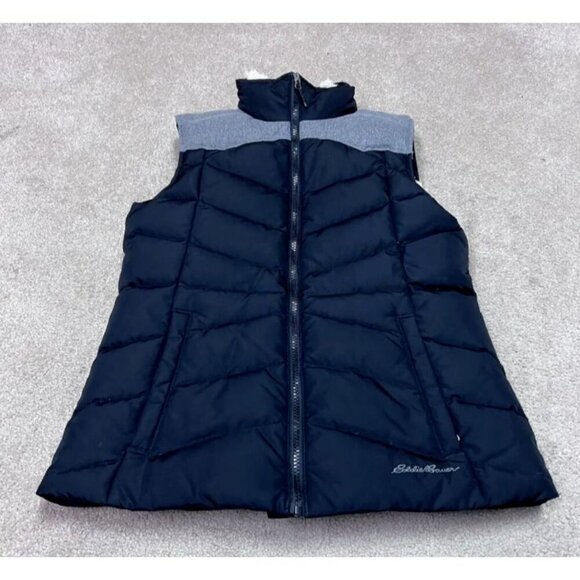 Eddie Bauer Jackets & Blazers - Eddie Bauer Vest Women’s Black Gray Sleeveless Full Zip Size Small